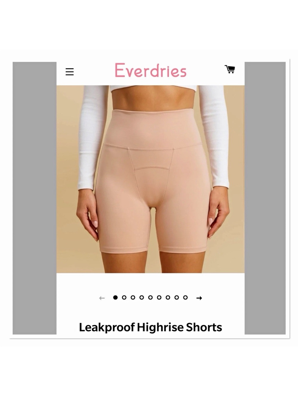 Everdries Leakproof High-Rise Shorts — Nude Rust Black(3)